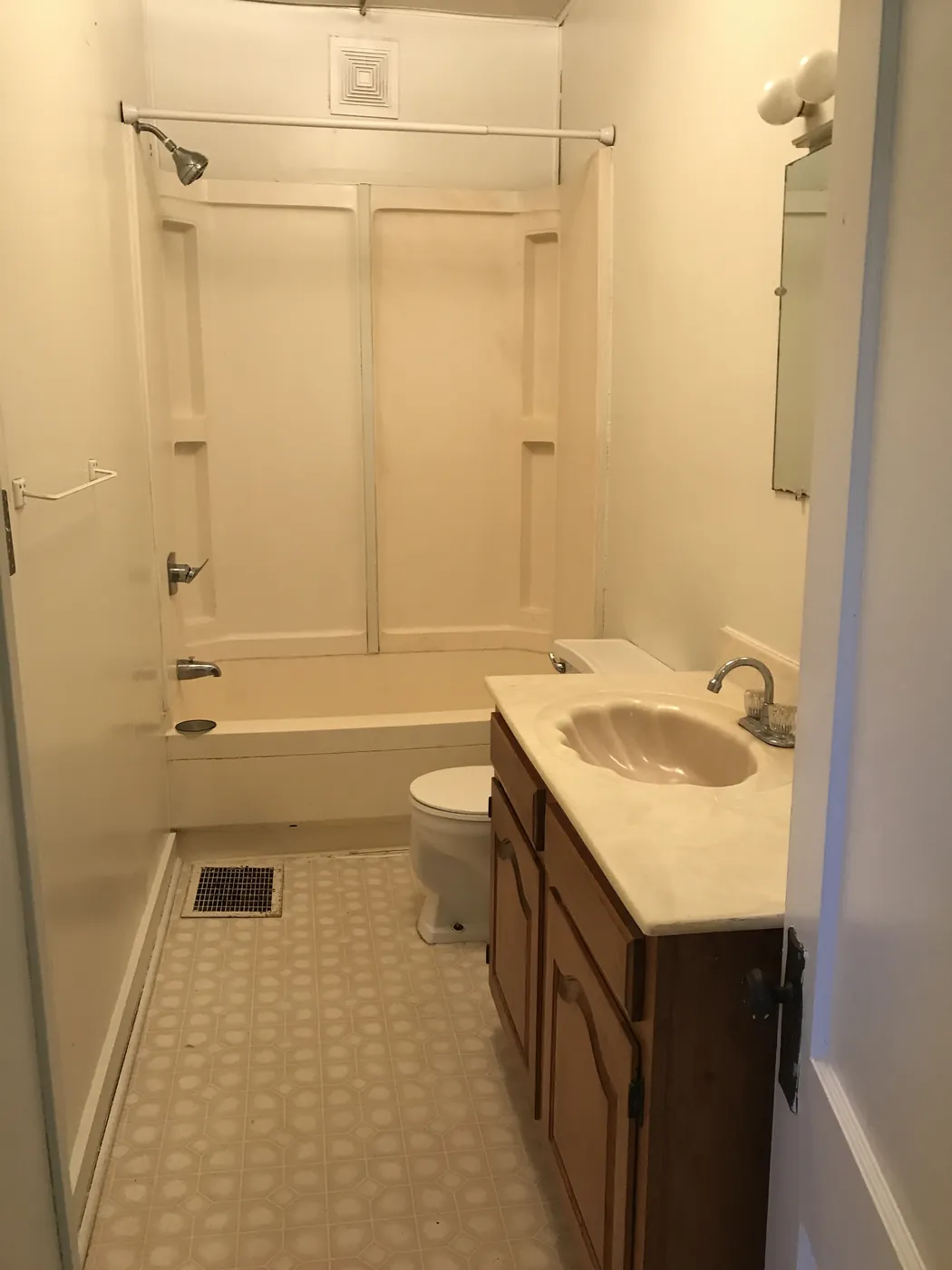 Bathroom with tub and shower