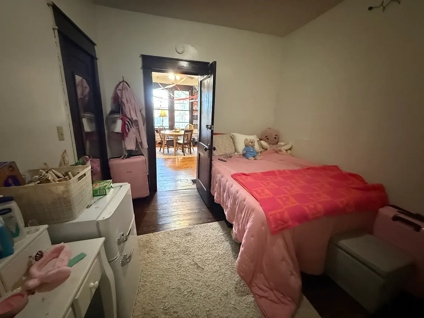 Bedroom off the dining room
