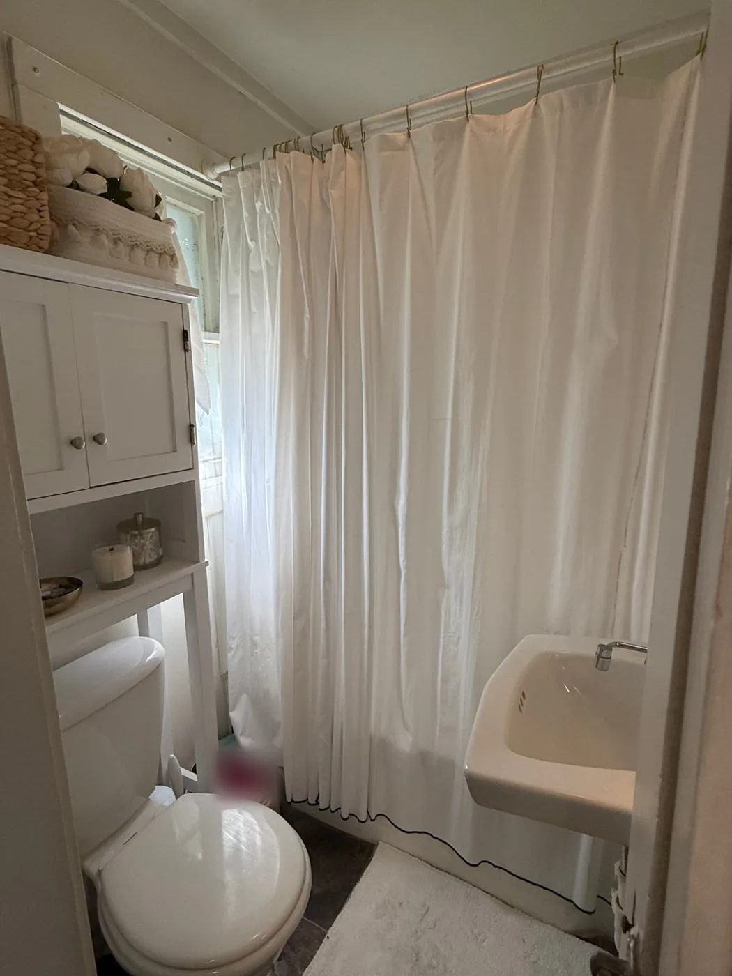 Bathroom with tub and shower